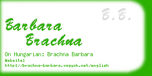 barbara brachna business card